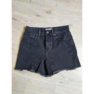 Madewell High Rise Demin Black Short Size 25